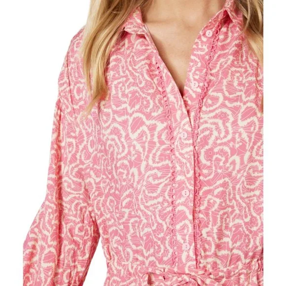 NWT ESQUALO Lace Vibrant Vacay Print Dress - Picture 7 of 11